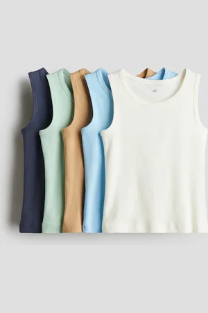 H&M 5-pack cotton vest tops