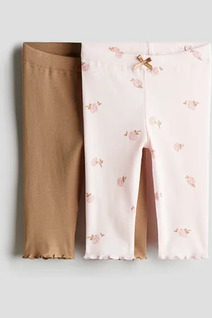H&M 2-pack ribbed cotton leggings