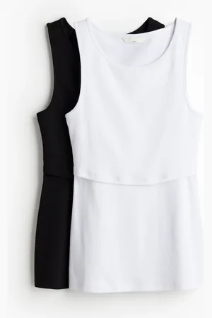 H&M MAMA 2-pack nursing vest tops