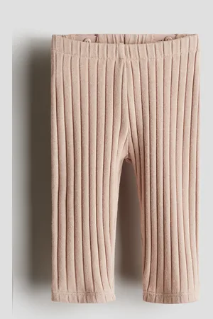 H&M Wide-ribbed cotton leggings