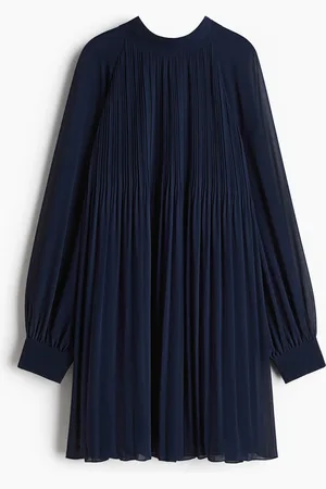 H&M Pleated chiffon dress