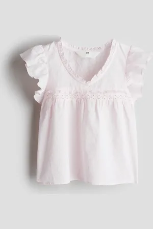 H&M Frill-trimmed cotton blouse
