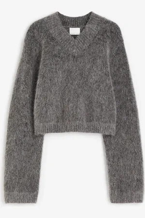 H&M Cropped mohair-blend jumper