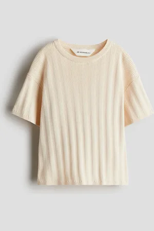 H&M Rib-knit cotton T-shirt