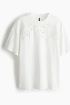 H&M Oversized motif-detail T-shirt