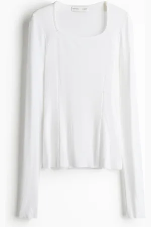 H&M Sheer silk-blend top