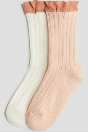 H&M 2-pack frill-trimmed socks