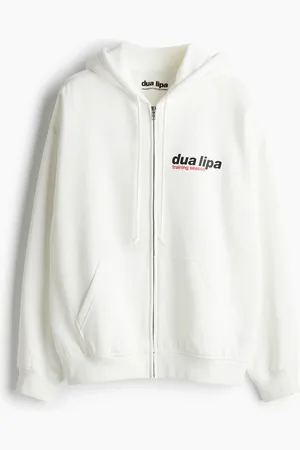 H&M Oversized printed zip-through hoodie