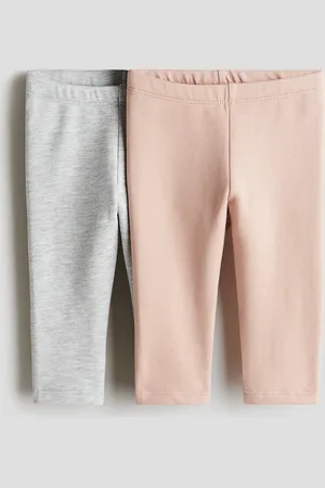 H&M 2-pack cotton leggings with brushed inside