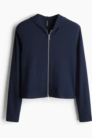 H&M Ribbed zip-through hoodie