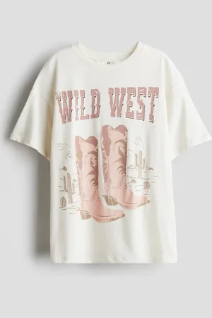 H&M Oversized print-motif T-shirt