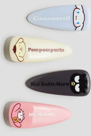 H&M 4-pack print-motif hair clips