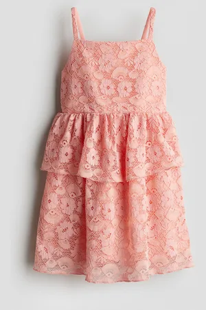 H&M Flounce-trimmed lace dress