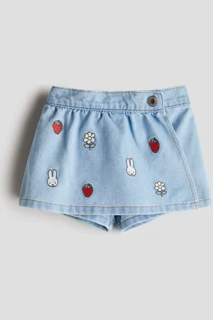 H&M Embroidery-detail denim skort