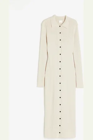 H&M Rib-knit button-front dress