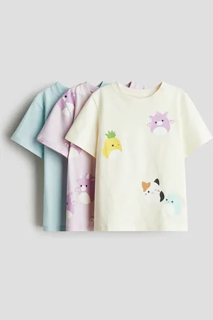 H&M 3-pack printed jersey tops