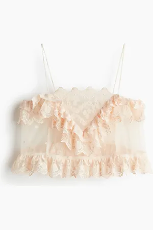 H&M Frilled lace strappy top