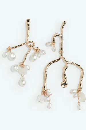H&M Mismatch branch-shaped earrings