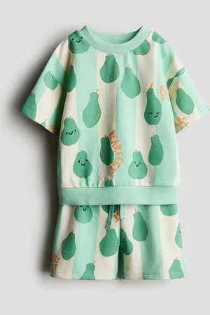 H&M 2-piece printed sweatshirt set
