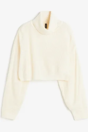 H&M Cropped polo-neck jumper