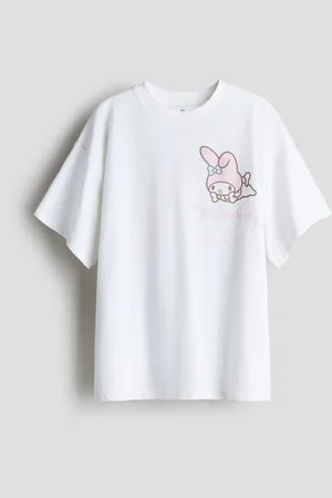 H&M Oversized print-motif T-shirt