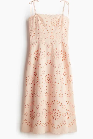 H&M Tie-strap broderie anglaise dress