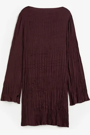 H&M Pleated satin dress