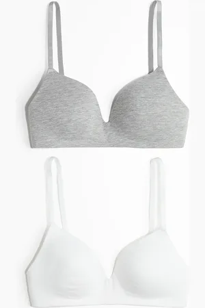 H&M 2-pack padded non-wired cotton bras
