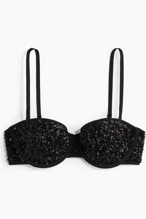 H&M Sequined padded balconette bra
