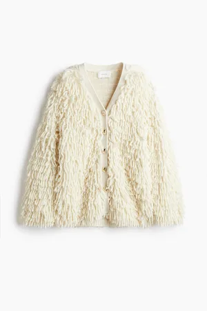 H&M Fringed wool-blend cardigan