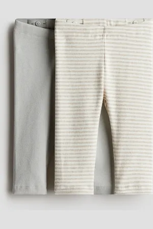 H&M 2-pack ribbed cotton leggings