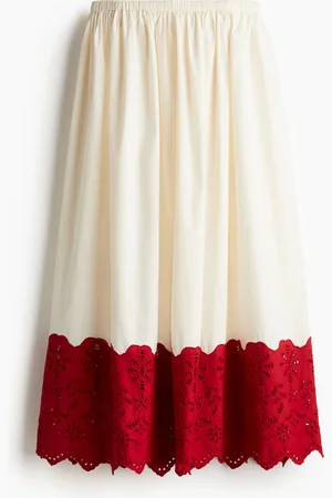 H&M Broderie anglaise poplin skirt