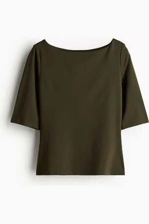 H&M Boat-neck jersey top