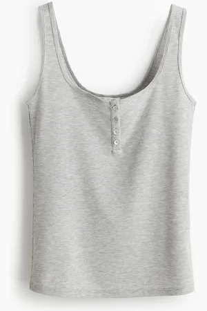 H&M Ribbed button-top vest top