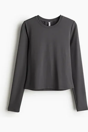 H&M Long-sleeved microfibre top