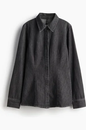 H&M Tapered-waist denim shirt