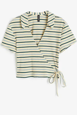 H&M Wrapover ribbed top