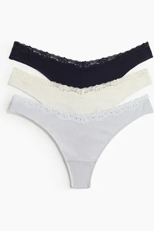 H&M 3-pack cotton thong briefs