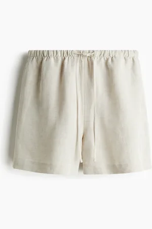 H&M Linen-blend drawstring shorts