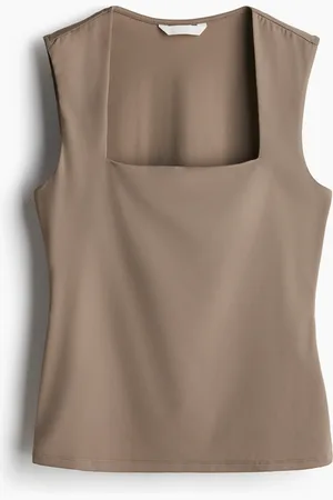 H&M Square-neck jersey top
