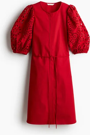 H&M Broderie anglaise-sleeved dress