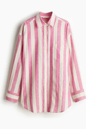 H&M Oversized linen-blend shirt