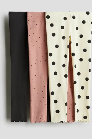 H&M 3-pack ribbed cotton leggings