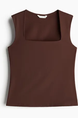 H&M Square-neck jersey top