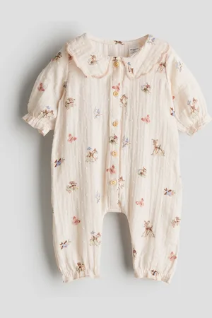 H&M Cotton muslin romper suit