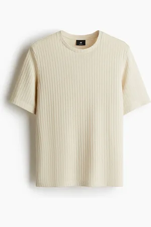 H&M Regular fit rib-knit T-shirt