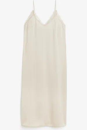H&M Lace-trimmed slip dress