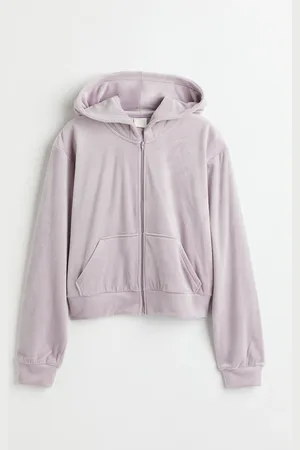 H&M Velour zip-through hoodie