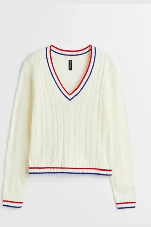 H&M V-neck cable-knit jumper