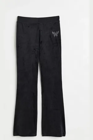 H&M Flared velour trousers